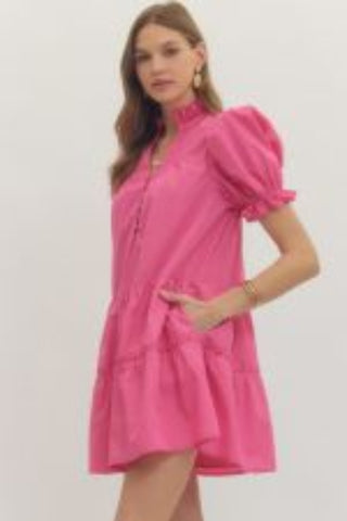 Lucia Solid Mini Dress - urbanity online and boutique