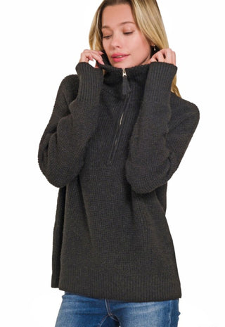 Oaklynn Half Zip Sweater - urbanity online and boutique