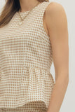 Remi Gingham Peplum Top