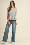 Sarah Striped Ruffle Top - urbanity online and boutique