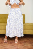 Melissa Floral Pleated Midi Skirt