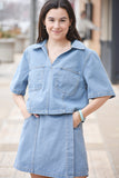Valerie Short Sleeve Denim Top
