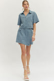 Valerie Short Sleeve Denim Top