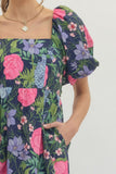 Vivan Floral Print Midi Dress