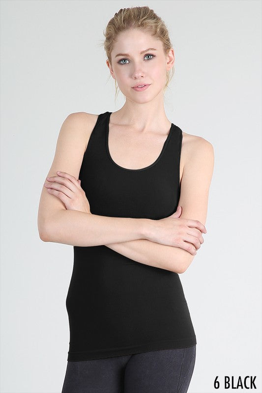 Basic Stretch Racerback Tank Top