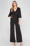 Black Satin Dressy Jumpsuit