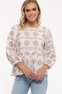 Bosie Embroidered Baby Doll Top