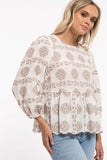 Bosie Embroidered Baby Doll Top
