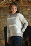 Carly Color Block Pullover Sweater
