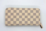 Checked Zipper Wallet