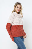 Chenille Cowl Neck Sweater