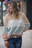 Carrie Knit Color Block Top