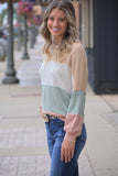 Carrie Knit Color Block Top