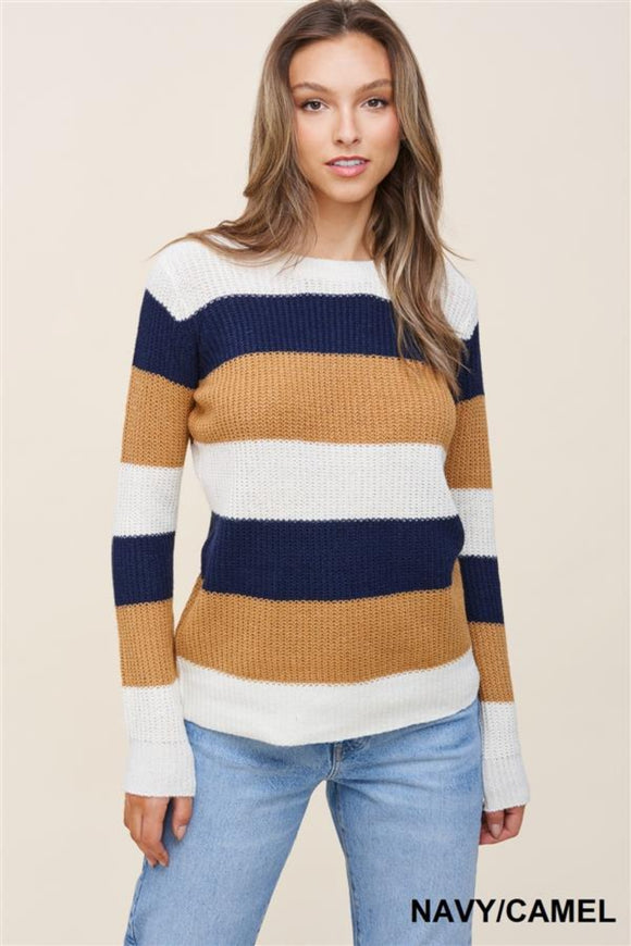 Fall Fair Color Block Sweater