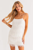Fringe Detail Mini Dress