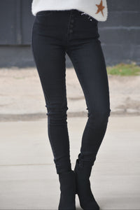 Grey Skies High Rise Skinny Jean