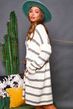 Hannah Striped Open Front Cardigan