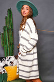 Hannah Striped Open Front Cardigan