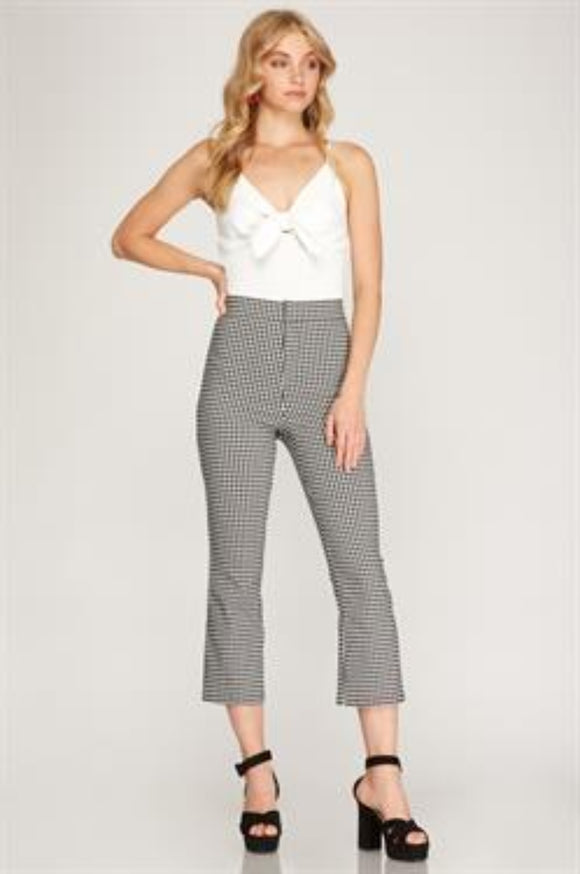 Houndstooth Stretch Pants