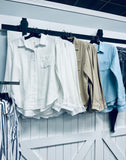 Barbados Button Down Top