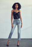 Isla Staight Leg Fringe Hem Jeans