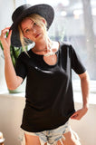 Lacy Chain Detail Top