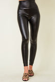 High Waisted Faux Leather Leggings