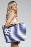 Nautical Striped Tote Bag