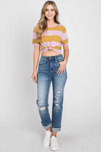 Petra Distressed Straight Leg Jeans