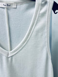 V-Neck Mini Ribbed Top