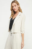 Soft Linen Crop Blazer