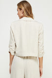 Soft Linen Crop Blazer