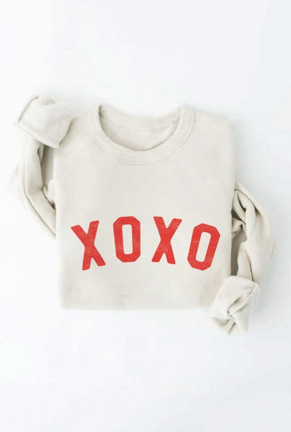 XOXO Fleece Pullover Sweatshirt