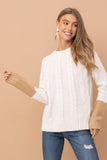 Your Crew Contrast Sleeves Sweater