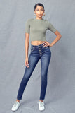 Chicago High Rise Button Down Skinny Jeans