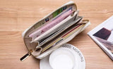 Checked Zipper Wallet